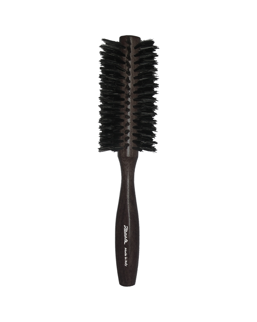 JANEKE BLACK TUMBLED WOOD HAIRBRUSH, Ø37mm