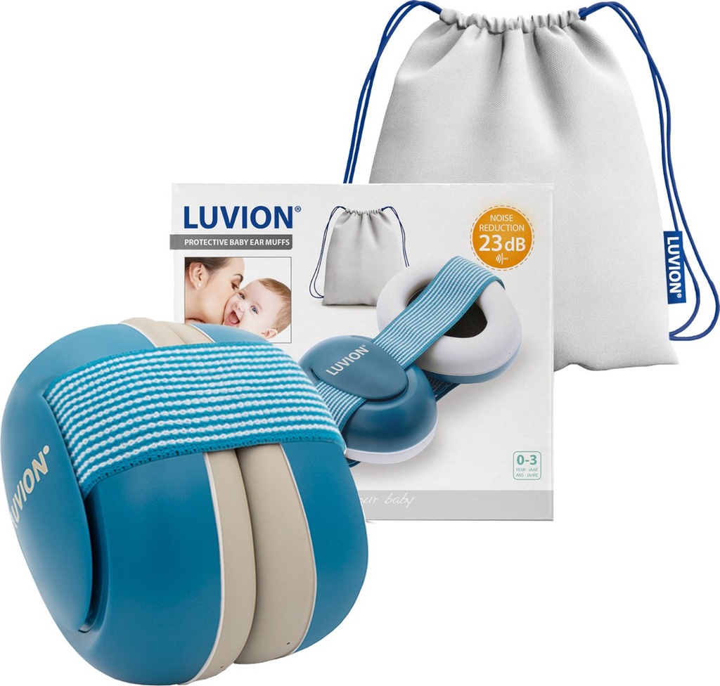 Luvion Kufje blu me llastik kunder zhurmave