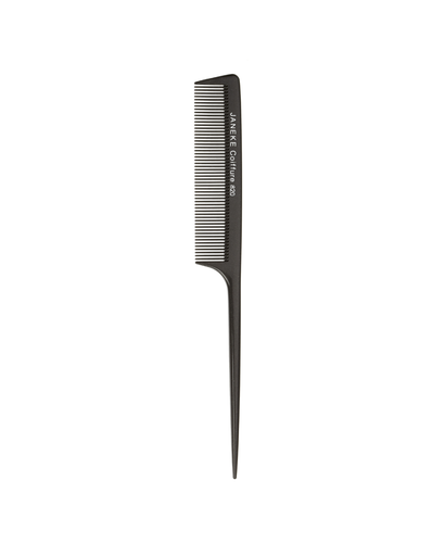 [57820] JANEKE PROFESSIONAL LONG TAIL COMB, BLACK COLOR, 21cm