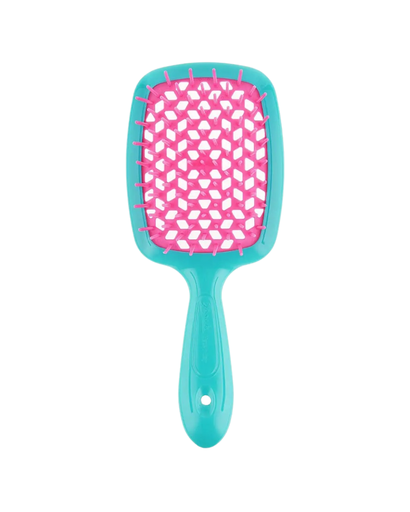 [86SP234 AR-] JANEKE SMALL SUPERBRUSH VENTED BRUSH COMPACT VERSION FLUO TURQUOISE FUCHSIA
