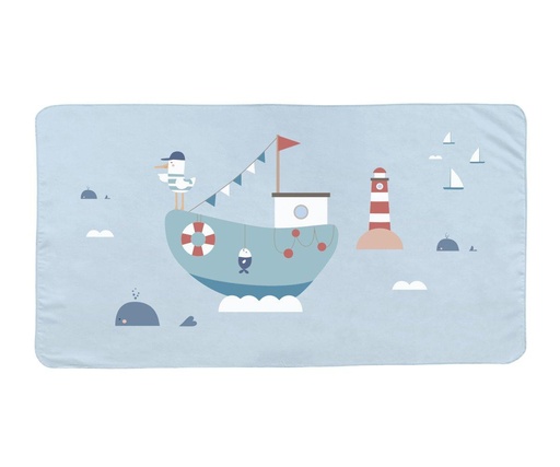 [8434149942266] Tutete Microfiber Beach Towel with Fishing Boat
