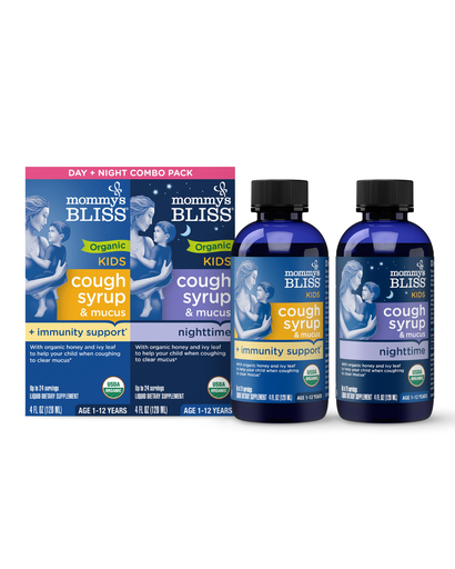 [715301] Mommys Bliss kids cough syrup day + night combo pack, 120+120ml